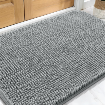 Absorbent Quick-Dry Chenille Dog Door Mat