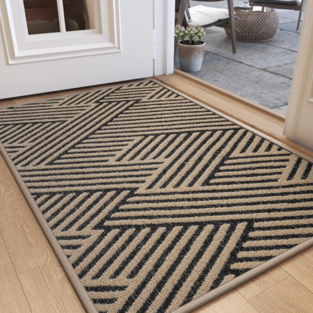 Low-Profile Skid-Resistant Washable Entry Door Mat
