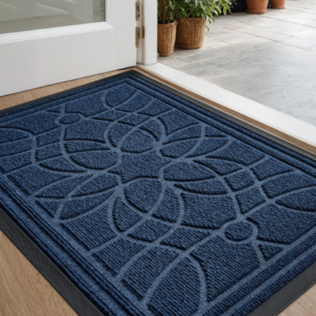 Heavy Duty Skid-Resistant Low-Profile Blue Mat