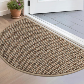 Half Circle Skid-Resistant Washable Entry Mat