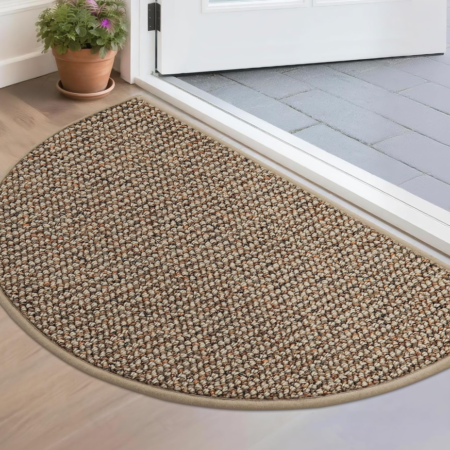 Half Circle Skid-Resistant Washable Entry Mat