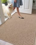 Large Skid-Resistant Rubber Backed Khaki Mat