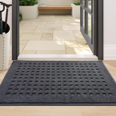 Waffle Pattern Skid-Resistant Washable Door Mat