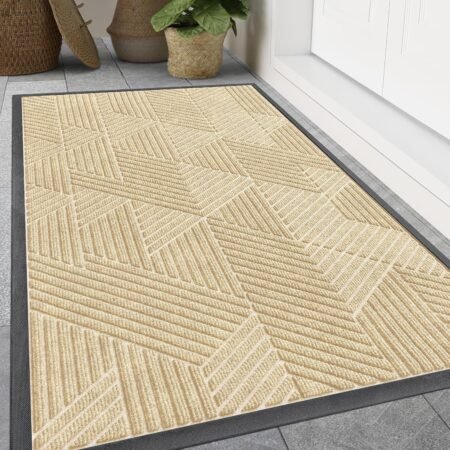Heavy Duty Rubber Triangle Beige Mat