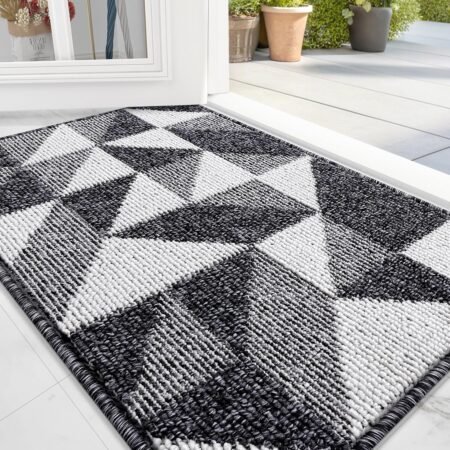 Low-Odour Geometric Water-Absorbent Indoor Door Mat